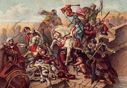 La Bataille de Taillebourg, 21 juillet 1242 de Eugène Delacroix