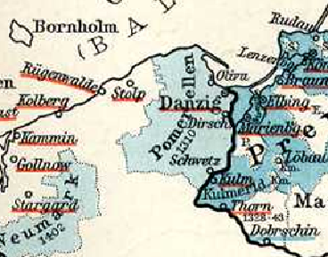 Cession de Dantzig et de la Pomrellie  l'Ordre Teutonique